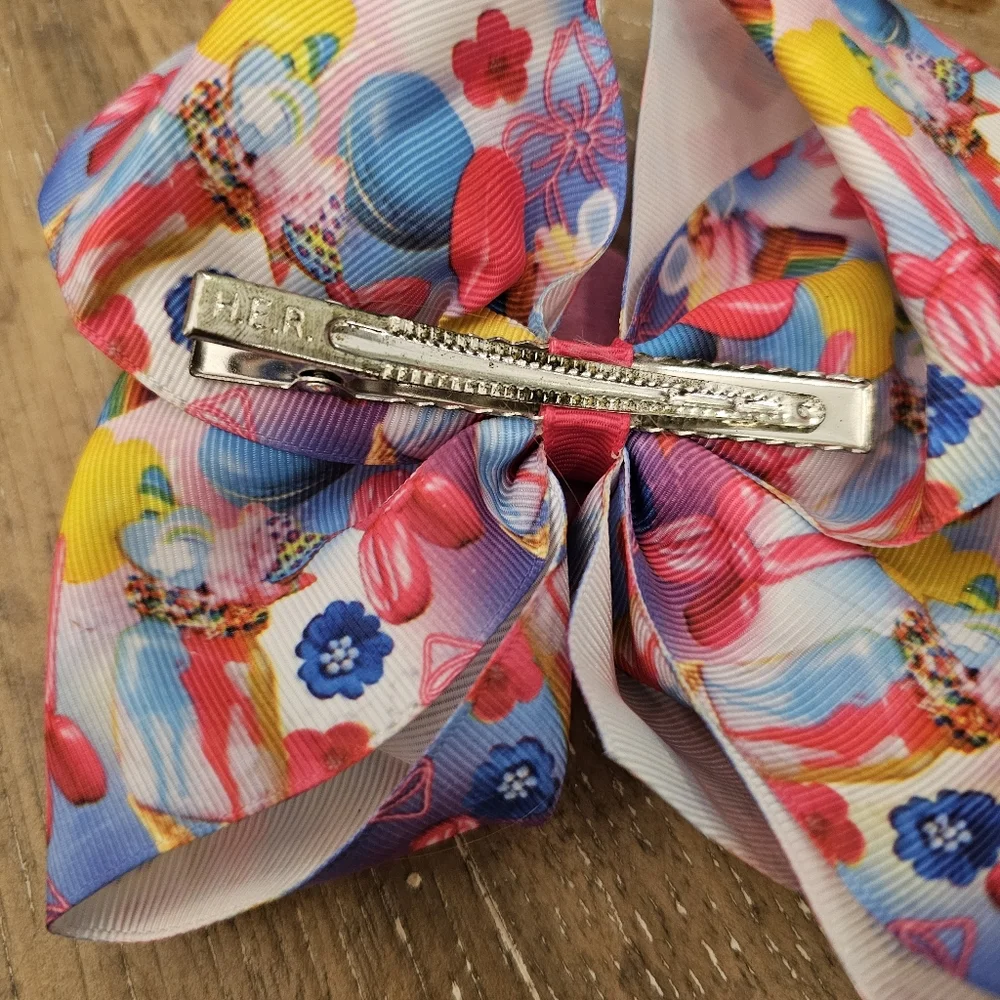 JoJo Siwa Sweet Celebrations Glitter Cupcake Girls Birthday Large Hairbow